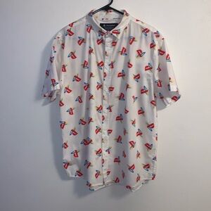 PlayStation Button Up Short Sleeve Shirt Size XL